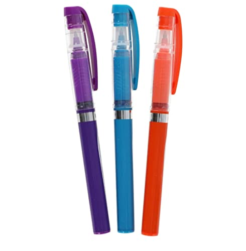 SCBS R2 BLAST Precise Writing Colorful Roller Ball Pens Set: 6 Colorful Roller Comfort Grip Ball Pens assorted between a Pack of Purple, Blue,Orange and a Pack of Blue, Pink, and Lime 0.7mm