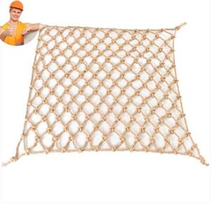 child pet cat safety anti-fall net multi-purpose, safety protection hemp rope net - children climbing net safety net hemp rope net cargo rope climbing ladder car trailer heavy net (6mm rope pitch 10cm