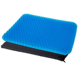 ghemyulp gel seat cushion,office chair car wheelchair seat cushion for long sitting,cooling seat cushion honeycomb design with non-slip cover,pressure relief(square:16.5 x 13.8 x 1.3 inches)