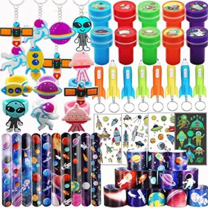 62 pcs outer space themed party favors for kids, birthday gift party supplies for boys girls, classroom prizes, treasure box toys, pinata stuffers goodie bags filler, carnival prizes