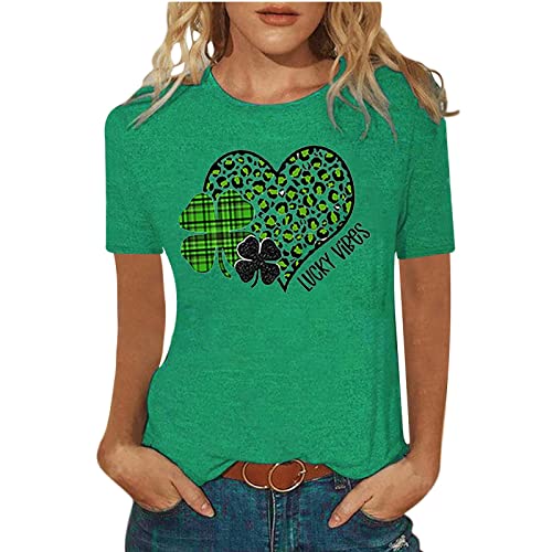 Women Print Outfits Tops 2023 Valentine's Day St. Patrick's Day Easter Day Casual Button Down Short Shirts for Men Berenstein Mens Lace Button Down Shirt St Day Party Supplies