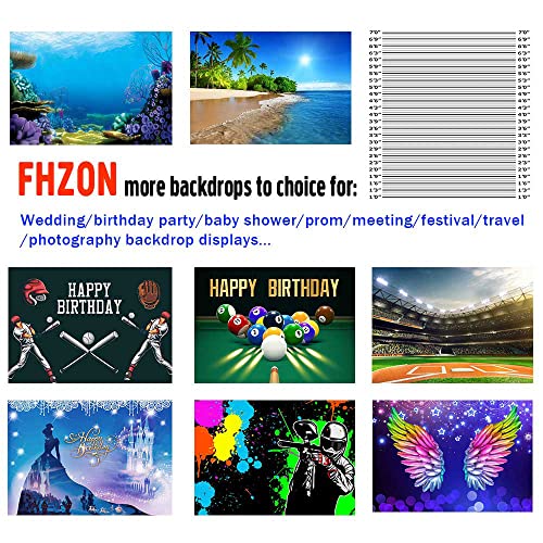 FHZON Boxing Birthday Backdrop Ring Blue Lights Photo Booth Wrestling Boxers Red Flame Gloves Banner Props Gym Decor Supplies Theme Party Live Background 7x5ft BJZZFH125