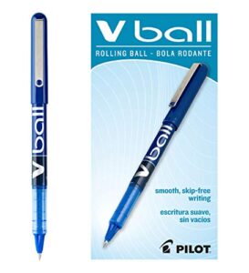 pilot vball liquid ink rolling ball stick pens, extra fine point, blue ink, 12-pack (35201)