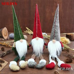 NEILDEN 3pcs Swedish gnome, Chirstmas Plush Toy, Scandinavian Style Decor, Dangle Leg Shelf sitters