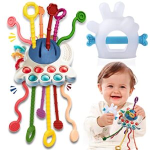 baby toys 6 to 12 months, montessori toys for 1 year old, tactile stimulation pull string toys, infant educational interactive teething toys for 6 12 18 months, travel toys for car seat stroller