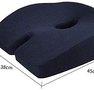 QINERSAW Seat Cushion Pillow for Office Chair, Memory Foam Firm Coccyx Pad, U Shaped Ergonomic Memory Foam Cushion for Office Chairs, Car Seats or Dining Chairs