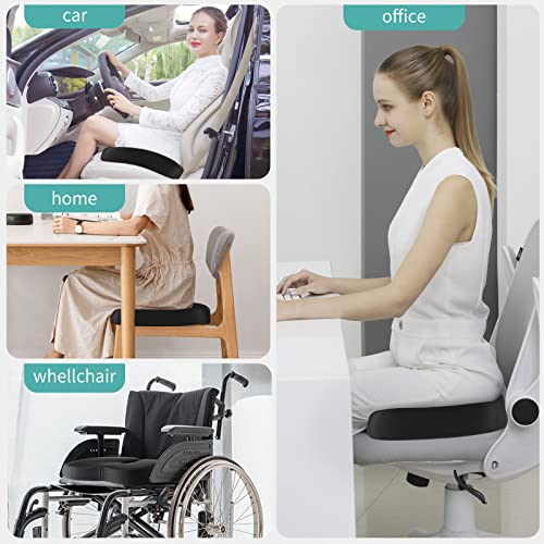 NICESKY Seat Cushion Posture Cushion Tailbone Sciatica Back Butt Pain Relief Comfort Chair Pads Car Office Desk Computer Accessories Memory Foam Pillow