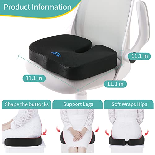 NICESKY Seat Cushion Posture Cushion Tailbone Sciatica Back Butt Pain Relief Comfort Chair Pads Car Office Desk Computer Accessories Memory Foam Pillow