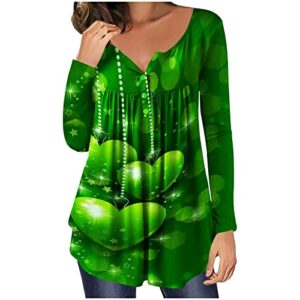 green womens top daily deals green tshirts shirts for women womens long sleeve blouse st patricks day party supplies shirt