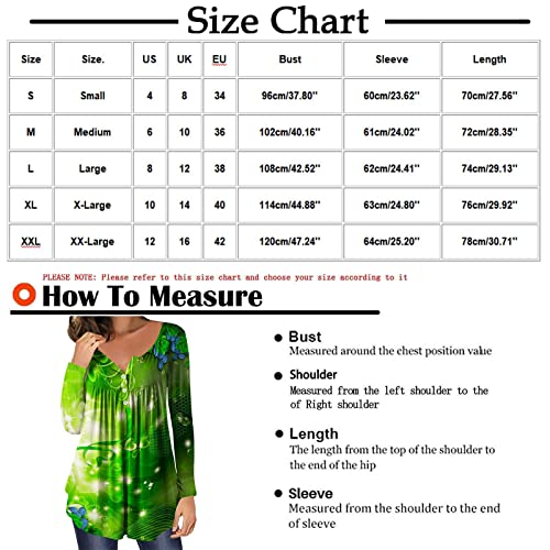 Green Womens Top Daily Deals Green Tshirts Shirts for Women Womens Long Sleeve Blouse St Patricks Day Party Supplies Shirt