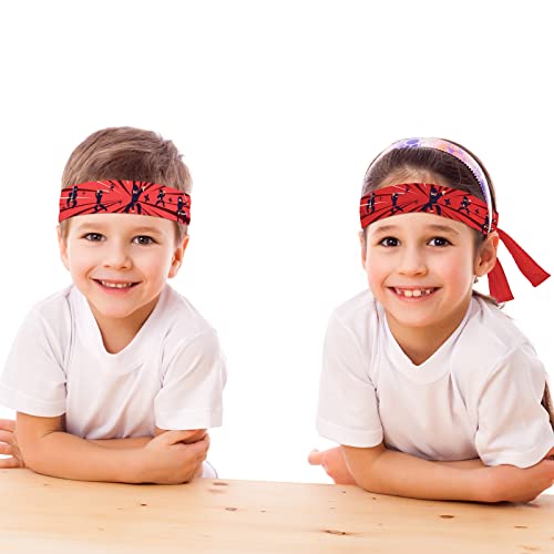 ZOIIWA 12 Pcs Ninja Headband Ninja Birthday Party Decorations Ninja Master Themed Headband for Kids Boys Girls Party Supplies Karate Red Headband Ninja Warrior Birthday Party Favors