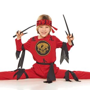 ZOIIWA 12 Pcs Ninja Headband Ninja Birthday Party Decorations Ninja Master Themed Headband for Kids Boys Girls Party Supplies Karate Red Headband Ninja Warrior Birthday Party Favors