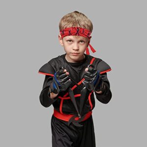 ZOIIWA 12 Pcs Ninja Headband Ninja Birthday Party Decorations Ninja Master Themed Headband for Kids Boys Girls Party Supplies Karate Red Headband Ninja Warrior Birthday Party Favors