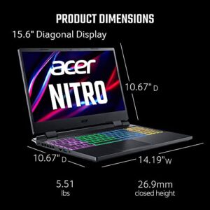 Acer Nitro 5 AN515-58-7583 Gaming Laptop | Intel Core i7-12700H | NVIDIA GeForce RTX 3070 Ti Laptop GPU | 15.6" QHD 165Hz 3ms IPS Display | 16GB DDR4 | 2TB SSD in RAID 0 | Killer WiFi 6 | RGB Keyboard