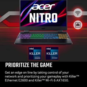 Acer Nitro 5 AN515-58-7583 Gaming Laptop | Intel Core i7-12700H | NVIDIA GeForce RTX 3070 Ti Laptop GPU | 15.6" QHD 165Hz 3ms IPS Display | 16GB DDR4 | 2TB SSD in RAID 0 | Killer WiFi 6 | RGB Keyboard