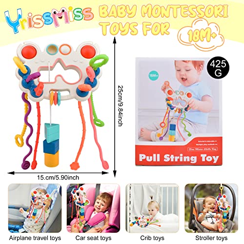 Yrissmiss Montessori Toys for 1+ Year Old Girls Boys,Sensory Toys for Toddlers 1-3 Autistic Children,Pull String Baby Toys 6 to 12 Months,Toddler Toys Age 1-2｜Infant Toys Gifts for 1+ Year Old Girls