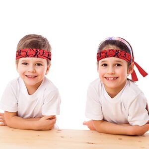 ZOIIWA 24 Pcs Ninja Headband Ninja Birthday Party Decorations Ninja Master Themed Headband for Kids Boys Girls Party Supplies Karate Red Headband Ninja Warrior Birthday Party Favors