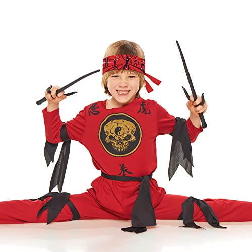 ZOIIWA 24 Pcs Ninja Headband Ninja Birthday Party Decorations Ninja Master Themed Headband for Kids Boys Girls Party Supplies Karate Red Headband Ninja Warrior Birthday Party Favors