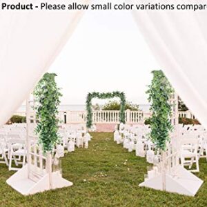 DREATIVE CO 9.2ft Eucalyptus Garland Thick - Faux Greenery Garland Leaves - Artificial Eucalyptus Vines - Eucalyptus for Wedding - Christmas Garland Home and Room Decor - Table Runner Indoor Outdoor