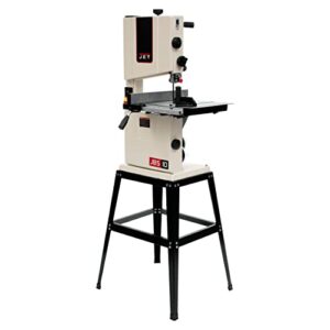 jet jwb-10, 10-inch woodworking bandsaw with stand, 1/2hp, 1ph 115v (714000)
