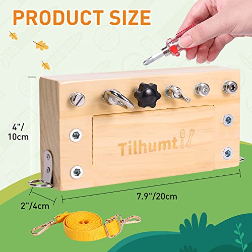 Tilhumt Montessori Screwdriver Board Set for Kids, Storage Wooden Toddler Real Tools Montessori Toys Preschool Toys Fine Motor Skills Toys for 3 4 5 Year Old Children, Classroom STEM Toy