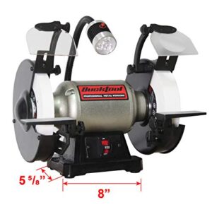 BUCKTOOL 8Inch Low-Speed Bench Grinder fit CBN Wheel Professional Wobble-free Wheel Grinder TDS-200C4HL