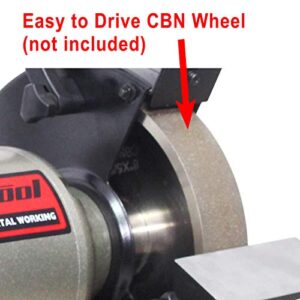 BUCKTOOL 8Inch Low-Speed Bench Grinder fit CBN Wheel Professional Wobble-free Wheel Grinder TDS-200C4HL