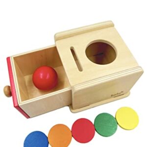 Dailyfunn Montessori Toys Coin&Ball 2-in-1 Drop Box Object Permanence Box for Infant Baby Preschooler 6-24 Months