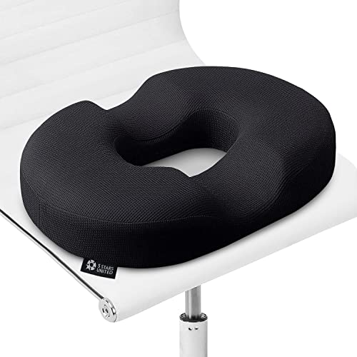 Donut Pillow Hemorrhoid Tailbone Cushion – Medium Seat Cushion Pain Relief for Coccyx, Prostate, Sciatica, Pelvic Floor, Pressure Sores, Pregnancy, Perineal Surgery, Postpartum Recovery