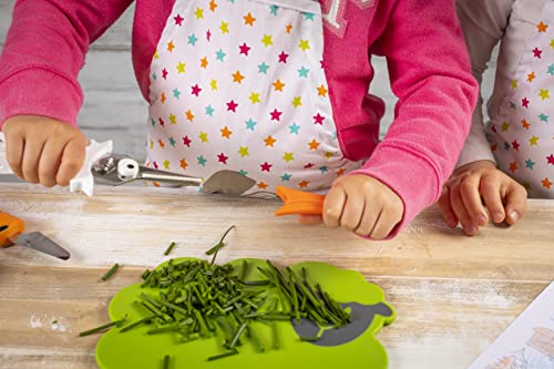 Kuhn Rikon Kinder Kitchen Essential Set, Pink and Purple, sharp enough to cut food but not small fingers,Pink / Purple Set