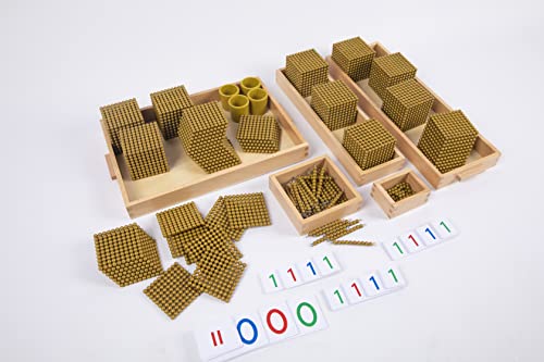 Adena Montessori Golden Beads Materials Decimal System Bank Game Mathematics Math Montessori Toys