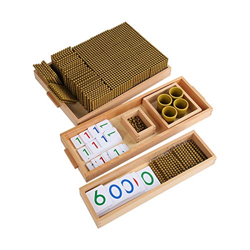 Adena Montessori Golden Beads Materials Decimal System Bank Game Mathematics Math Montessori Toys