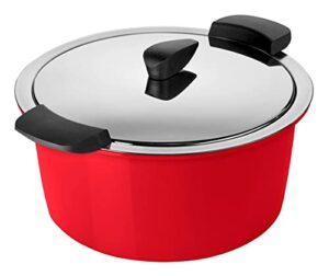 kuhn rikon hotpan serving casserole pot, 1 litre/14 cm, red