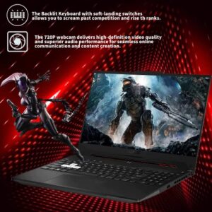 ASUS 2022 TUF F15 15.6" WQHD 144Hz Gaming Laptop, Intel 12th Core i7-12650H, 16GB DDR5 RAM, 1TB PCIe SSD, NVIDIA GeForce RTX 3050 Graphics, Backlit Keyboard, Win 11, Black, 32GB USB Card