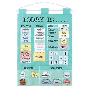 the peanutshell preschool educational wall calendar - 53 fabric pieces for months, days, years, weather, & seasons