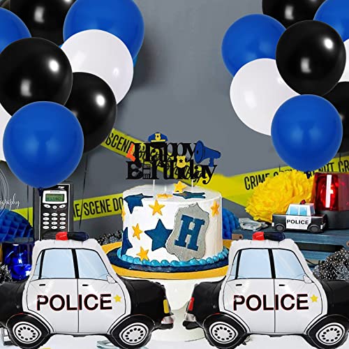 3rd Birthday Decorations for Boy Police Birthday Party Decoration Happy Birthday Banner 3rd Birthday Gifts Boy Police Birthday Party Supplies for Kids Police Cars Cake Topper Police Balloons