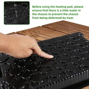 Seed Starter Tray, 40 Cells Seed Starter Kit with Seedling Heat Mat, Germination Tray with Humidity Control Domes, Cloning Kit, Propagation and Germination Station, Heat Mat for Plants Starter Kit