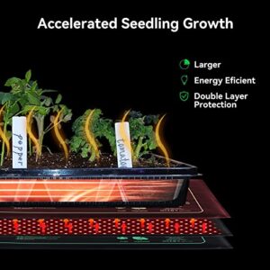 Seed Starter Tray, 40 Cells Seed Starter Kit with Seedling Heat Mat, Germination Tray with Humidity Control Domes, Cloning Kit, Propagation and Germination Station, Heat Mat for Plants Starter Kit