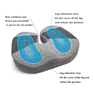 gyp Seat Cushion, Memory Foam Tailbone Cushion Thicken Coccyx Cushion Ergonomics Cushion Chair Pad for Pain Relief, Sciatica Orthopedic Seat Cushion (Color : D)