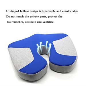 gyp Seat Cushion, Memory Foam Tailbone Cushion Thicken Coccyx Cushion Ergonomics Cushion Chair Pad for Pain Relief, Sciatica Orthopedic Seat Cushion (Color : D)