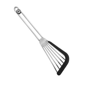 kuhn rikon essential softedge quick turn spatula, black, stainless steel