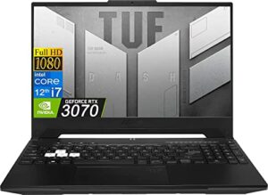 asus 2022 newest tuf gaming laptop, 15.6 inch fhd display, intel core i7-12650h 10 core, nvidia geforce rtx 3070, 16gb ddr5 ram, 1tb ssd, 144hz refresh rate, windows 11 home, bundle with jawfoal
