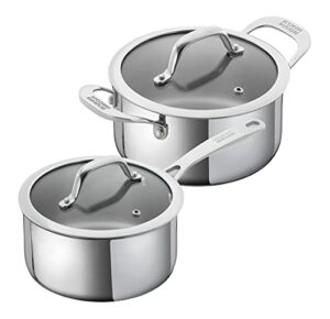 kuhn rikon allround 2-piece casserole pot and saucepan set, stainless steel