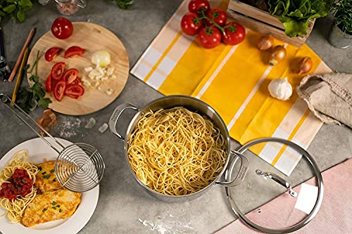 KUHN RIKON Allround 2-Piece Casserole Pot and Saucepan Set, Stainless Steel