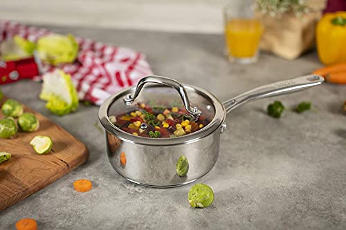 KUHN RIKON Allround 2-Piece Casserole Pot and Saucepan Set, Stainless Steel