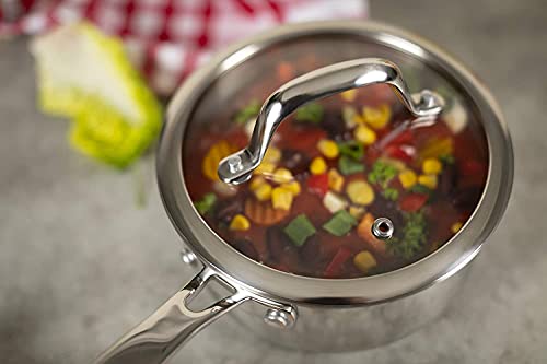 KUHN RIKON Allround 2-Piece Casserole Pot and Saucepan Set, Stainless Steel