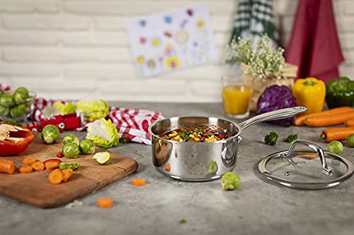 KUHN RIKON Allround 2-Piece Casserole Pot and Saucepan Set, Stainless Steel