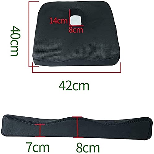 WXLBHD Orthopedic Seat Cushion for Office Chair Memory Foam Car Seat Cushion，Ergonomic Desk Chair Cushion for Tailbone, Lower Back Pain, Sciatica Relief