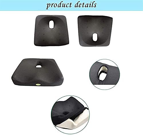 WXLBHD Orthopedic Seat Cushion for Office Chair Memory Foam Car Seat Cushion，Ergonomic Desk Chair Cushion for Tailbone, Lower Back Pain, Sciatica Relief