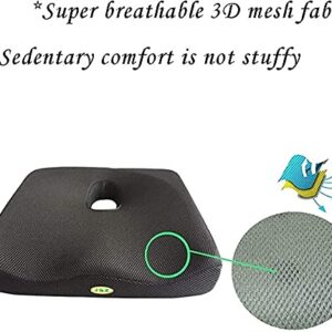 WXLBHD Orthopedic Seat Cushion for Office Chair Memory Foam Car Seat Cushion，Ergonomic Desk Chair Cushion for Tailbone, Lower Back Pain, Sciatica Relief